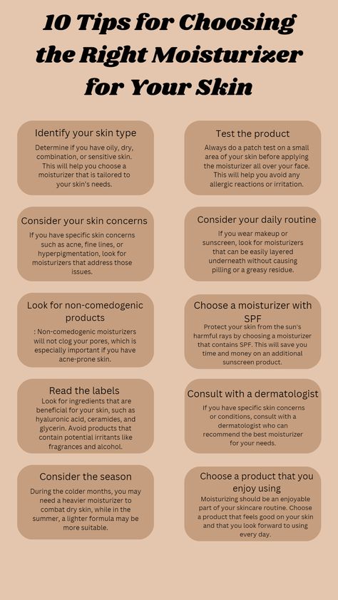 #Moisturizer #Skincare #SkinType #SkinConcerns #NonComedogenic #Ingredients #Season #PatchTest #Makeup #Sunscreen #SPF #Dermatologist #Routine #HyaluronicAcid #Ceramides #Glycerin #AllergicReactions #Irritation #Enjoyable #Tips #BeautyTips #HealthySkin #GlowingSkin #Selfcare #BeautyRoutine #HealthyBeauty #SkinHealth #SkinCareRoutine #SkinGoals #SkinLove #BeautyAdvice Comedogenic Ingredients, Skin Type Test, Makeup Sunscreen, Acne Moisturizer, Facial Oils, Black Glamour, Skin Advice, Skin Nutrition, Body Hygiene