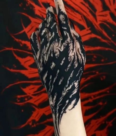 Eldritch Claw Tattoo, Dark Art Hand Tattoo, Finger Sleeve Tattoo, Gothic Elbow Tattoo, Dark Tattoo Sketch, Edgy Hand Tattoos, Dark Hand Tattoos, Hand Sleeve Tattoo, Anime Hand Tattoo