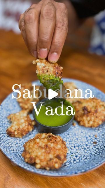 Karan Gokani on Instagram: "INDIAN 101: SABUDANA VADA 💥🇮🇳
The quintessential tea time snack in so many homes across Maharashtra. I love the crispy exterior and squishy centre of these sabudana vadas. And they are so easy to make. Dip them into a Coriander Chutney or even tomato ketchup and you'll have a snack you go back to all the time.

2 cups Sago or Sabudana
3 cups water 
1/2 cup roasted crushed peanuts 
1 large boiled potato 
1 tsp cumin 
1 green chilli
1 tbsp coriander 
1/2 tsp sugar 
Salt, to taste 

1. Wash and soak the Sabudana overnight. 
2. Mix all the ingredients and mash gently. Shape into little pucks and deep fry 2-3 minutes until golden on the outside. 
3. Enjoy with ketchup or chutney! 

#indianrecipes #sago #sabudana #vada" Sago Recipes, Amit Trivedi, Coriander Chutney, Deep Fry, Tea Time Snacks, Tomato Ketchup, Green Chilli, Boiled Potatoes, Deep Fried