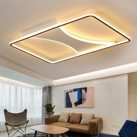 Lighting Ideas Without False Ceiling, Pup Design For Hall, Ceiling Pop, False Ceiling Living Room, Fall Ceiling, Pop False Ceiling, Living Room Lamps, Interior Ceiling Design, Bedroom False Ceiling