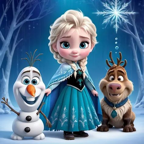 Elsa Baby, Strawberry Shortcake Cartoon, Snowman Images, Frozen Characters, Frozen Cake, Disney Plus, Elsa Frozen, Create Image, Strawberry Shortcake