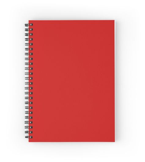 Red Notebook Aesthetic, Red Notebook Cover, Math Notebook Cover, Science Notebook Cover, Pantone Design, Red Notebook, International Orange, Red Journal, Red Spiral