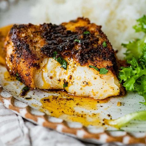 Cod And Green Beans, Icelandic Cod Recipes, Broiled Cod Recipes, Stuffed Cod Fish Recipes, Baked Blackened Cod, Smoked Cod Recipes, Blackened Cod Recipes, Healthy Cod Recipes, Cod Dinner Recipes