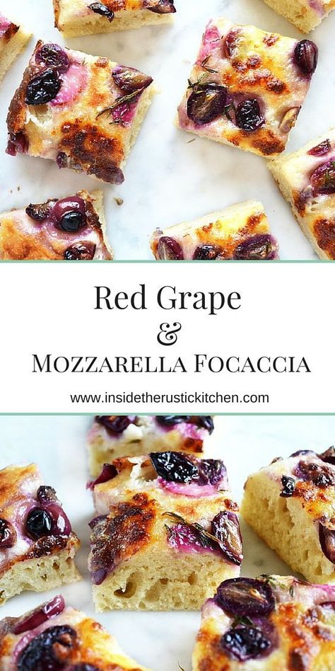 Healthy Grape Recipes, Red Grape Recipes Ideas, Red Grapes Recipes, Backyard Grapes, Focaccia Recipes, Grape Dessert, Concord Grapes, Grape Harvest, Grape Recipes