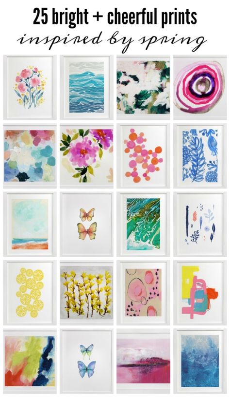 Wall Color Ideas, Colorful Art Prints, Spring Prints, Bright Spring, Space Decor, Decorating Small Spaces, Hanging Pictures, French Country Decorating, Wall Color