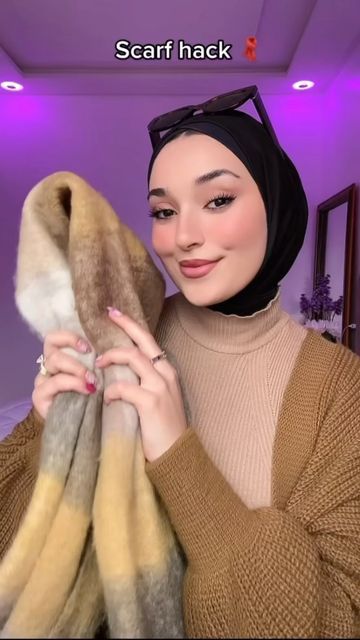 Winter Scarf Hijab Outfit, Winter Scarf With Hijab, Winter Outfit Hijab, Wool Scarf Outfit, Hijabi Winter, Hijabi Winter Outfits, Winter Inspo Outfits, Winter Hijab Outfits, Style Hijab Simple