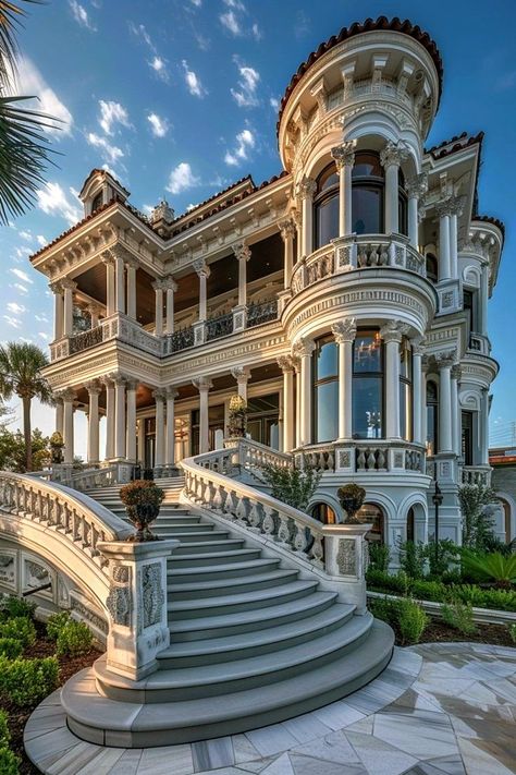 Victorian Mansion Exterior, Artistic Architecture, Beautiful Mansions, Architecture Artists, Bungalow Floor Plans, Luxury Mansion, Farmhouse Style Bedrooms, House Interior Design Styles, Amazing Gymnastics