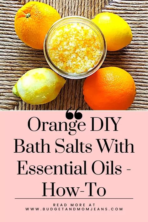 Diy Bath Salts Recipe, Orange Bath Salts, Diy Bath Salts With Essential Oils, Bath Salt Recipe, Diy Bath Salts, Diy Bath Salt, Salt Scrub Diy, Citrus Bath, Coffee Scrub Diy