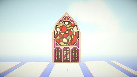 Stained glass style Minecraft Project Minecraft Mosaic Window, Minecraft Stain Glass Window, Minecraft Stain Glass Design, Minecraft Stained Glass Window Designs, Minecraft Glass Design, Minecraft Catacombs, Minecraft Stained Glass Window, Stained Glass Minecraft, Minecraft Stained Glass Designs