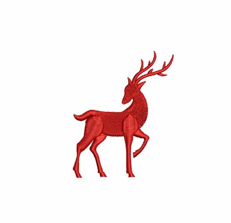 Deer Embroidery Pattern, Deer Embroidery Design, Arrow Embroidery Design, Reindeer Embroidery, Bee Embroidery Design, Deer Embroidery, Cross Embroidery Designs, Holiday Embroidery, Embroidery Download