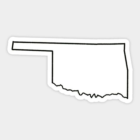 Oklahoma Outline, Oklahoma Logo, Oklahoma Tattoo, Tats Ideas, Outline Tattoo, Oklahoma State, Hard Hats, Car Windows, Funny Stickers