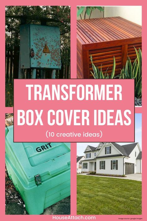 Transformer Box Cover Ideas Electrical Box Cover, Green Box, Cover Ideas, Covered Boxes, Hot Air, Front Yard, Transformers, Home Interior Design, Google Images