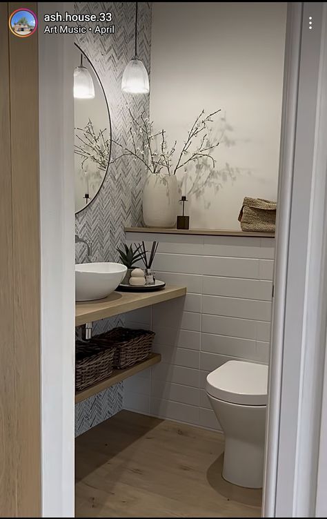 Downstairs Toilet Sink, Downstairs Toilet And Shower Ideas, Scandi Cloakroom Toilet, Under Stairs Wc, Downstairs Toilet With Window, Small Under Stairs Toilet, Small Toilet Room Downstairs Loo, Small Cloakroom Toilet Downstairs Loo, Small Guest Toilet Ideas