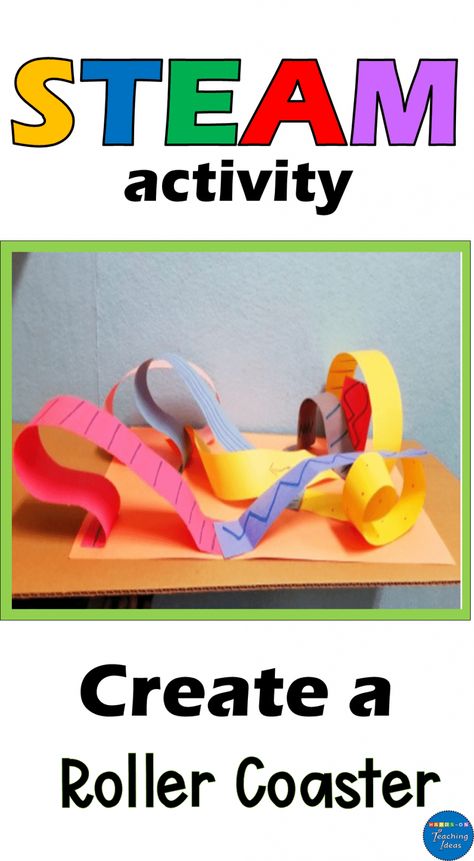 STEM Activity Make Your Own Paper Roller Coaster - Easy Makerspace Activities, Stem Carnival Activities, Carnival Classroom Activities, Stem Activities With Paper, Circus Stem Activities For Kids, Roller Coaster Stem Challenge, Carnival Stem Activities, Steam Ideas Elementary, Easy Steam Activities Elementary