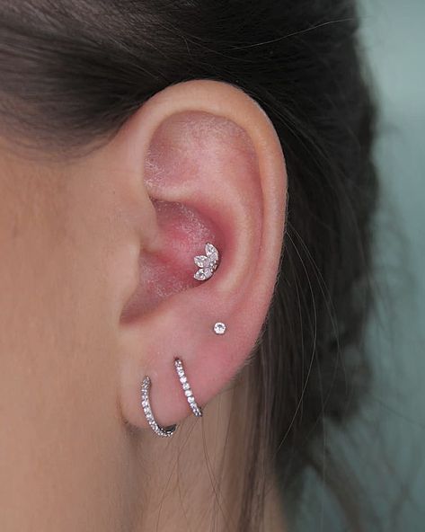 Conch Piercing Styling, Piercing No Conch, Cute Conch Jewelry, Cute Conch Piercing, Ear Piercing Ideas Conch, Conch Ear Piercings, Conch Stud Piercing, Conch Piercing Ideas, Ear Piercing Diagram