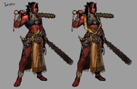 Oni Art, Monster Concept Art, Samurai Art, Absinthe, Fantasy Warrior, Fantasy Rpg, The Vault, Female Character Design, Monster Girl