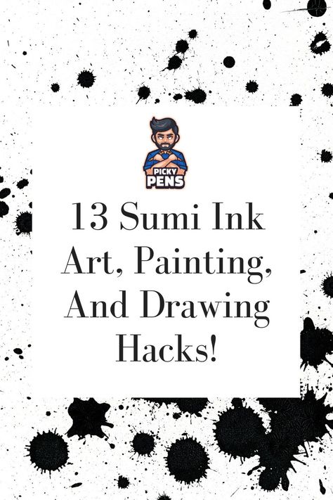 Drawing Hacks, Best Fountain Pen, Japanese Ink Painting, China Ink, Sumi E Painting, Calligraphy Tutorial, Ink Wash Painting, Japanese Watercolor, Chinese Art Painting