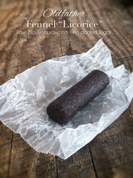 Oldfather Fennel “Licorice” (raw, vegan, nut-free) Nourishing Desserts, Liquorice Recipes, Raw Deserts, Licorice Cake, Caramel Ganache, Vegan Truffles, Raw Vegan Desserts, Healthier Options, Homemade Sweets