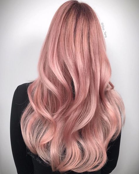 Rose Pink Hair, Dyed Hair Pastel, Gold Hair Colors, Hair Color Rose Gold, Spring Hair Color, Beautiful Hair Color, Hair Color Pink, Rose Gold Hair, Rose Hair