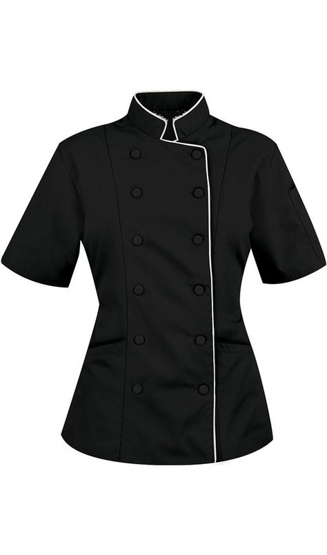 PRICES MAY VARY. Polyester/Cotton Button closure Please select the size by the Bust Size NOT by the size chart Double-Breasted 10 Black Buttons Stylish Chef Jacket 2 Patch pocket Lead any kitchen in this comfortable and distinguished chef's jacket. The simple Short Sleeved Women Chef Jacket design is an excellent option for a Ladies chef. This exciting style keeps you cool in the kitchen even when the temperature rises.This sleek design is available 5 different colours. This design is available Chef Jackets Women, Chef Jackets Design, Women's Chef Jacket, Chef's Jackets, Chef Dress, Women Chef, Chef Coats, Chef Styles, Restaurant Uniforms