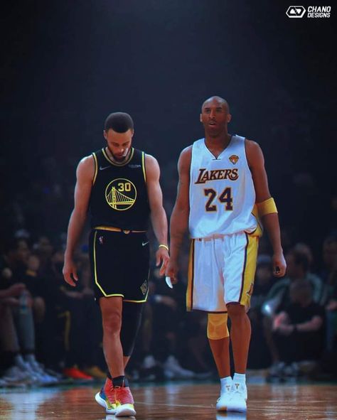 Kobe Bryant And Steph Curry Wallpaper, Cold Pics, Steph Curry Wallpapers, Nba Pics, Mamba Forever, Rip Kobe, Curry Wallpaper, Ye Ye, Curry Basketball