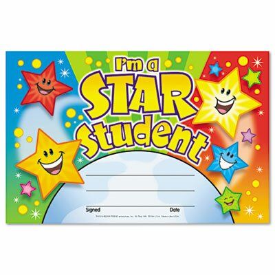 TREND enterprises, Inc. I'm A Star Student Recognition Award Star Student Certificate, Classroom Awards, Student Certificates, Star Student, Kids Awards, Star Of The Week, Awards Certificates Template, School Certificates, Star Students