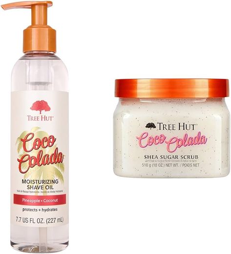 Amazon.com: Tree Hut Coco Colada Shave Oil and Sugar Scrub Bundle, 7.7 fl oz and 18 oz : Everything Else Shave Oil Tree Hut, Tree Hut Shave Oil, Tree Hut Coconut, Tree Hut Coco Colada, Tree Hut Scrub, Coco Colada, Shave Oil, Shaving Oil, Skin Care Wrinkles