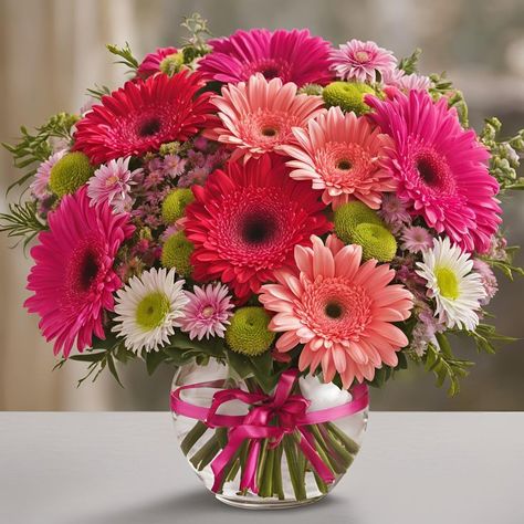 Gerber Daisies Bouquet, Gerbera Flower Arrangements, Pot Flower Arrangements, Happy Birthday Flower Bouquet, Gerber Daisy Bouquet, Pretty Bouquet Of Flowers, Birthday Flower Bouquet, Gerbera Daisy Bouquet, Birthday Flower Delivery