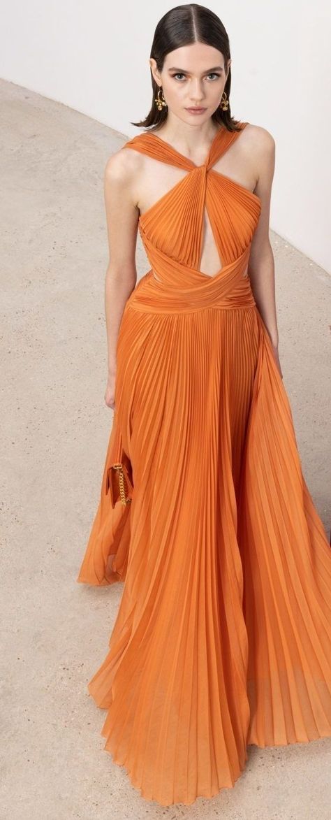 Gowns 2023 Trend, Zuhair Murad Spring 2024, Zuhair Murad Spring 2023, Zuhair Murad 2023, Prom Ballgown, Mullet Dress, Orange Gown, Zuhair Murad Haute Couture, Dreamy Night