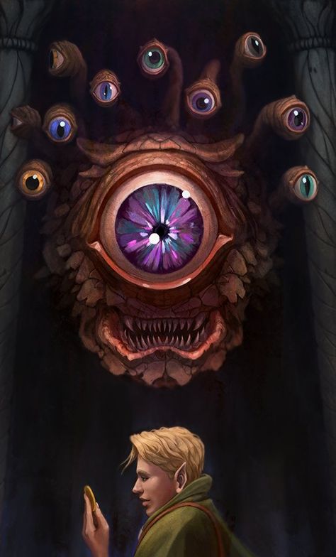 ArtStation - Beholder, Michal Domanski Elf Wizard, Npc Ideas, Dnd Druid, Wizard Robes, Half Elf, Mini Ideas, D D Monsters, Eldritch Horror, Dnd Monsters