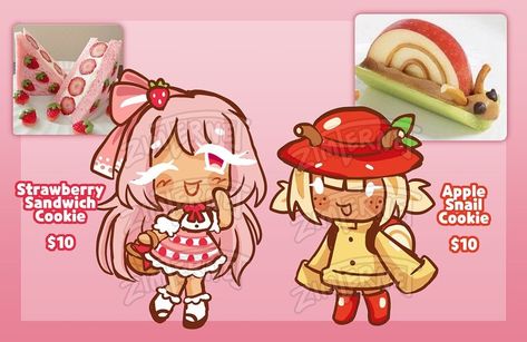 Crk Financier Cookie, Fan Made Cookie Run Characters, Dessert Oc, Webcore Header, Crk Ocs, Crk Ideas, Apple Sandwich, Pumpkin Pie Cookies, Cookie Kingdom