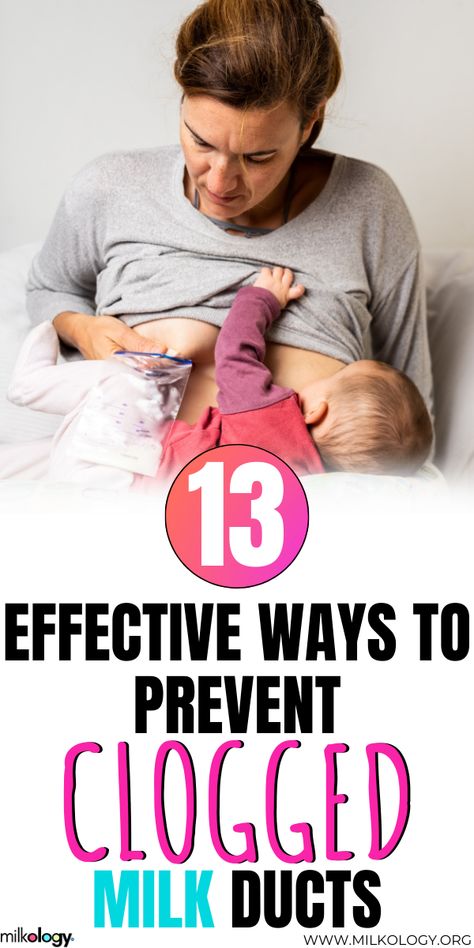 Clogged milk ducts is a common problem with breastfeeding moms and can be painful and difficult to clear.  But don't worry, help is here!  Check out these tips to prevent clogged milk ducts and then you don't need to find out how to clear them.  Grab these 13 tips to prevent milk duct problems and enjoy a smooth breastfeeding experience! Nursing Positions, Extended Breastfeeding, Clogged Duct, Breastfeeding Positions, Exclusively Pumping, Increase Milk Supply, Pumping Moms, Lactation Consultant, Healthy Advice