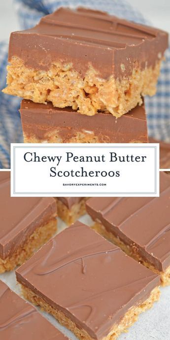 Rice Krispies Peanut Butter, Bake Bar, Scotcheroos Recipe, Peanut Butter Rice Krispie Treats, Biscuits Diététiques, Krispie Treats Recipe, Krispy Treats, Rice Krispy, Peanut Butter Bars