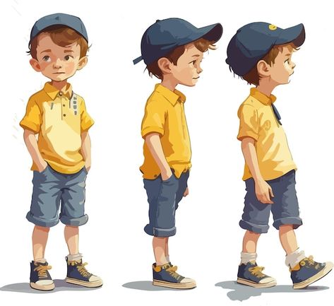 Little Boy Reference, Boy Standing Drawing, Young Boy Character Design, Little Boy Character Design, Little Kid Drawing, Illustrators Portfolio, Boy Illustration Art, Little Boy Illustration, Character Illustration Sketches