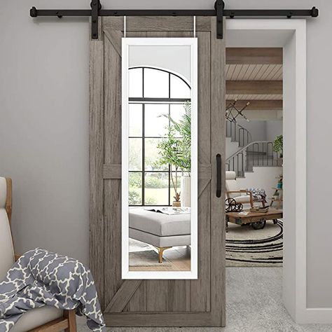 I LOVE this mirror and sliding barn door duo! I have linked the mirror to this post! Pretty cheap too! Farmhouse Vanity, Nursery Furniture Sets, Length Mirror, Modern Mirror, Bedroom Furniture For Sale, Full Length Mirror, Mirrors For Sale, Metal Hangers, Cabinets For Sale