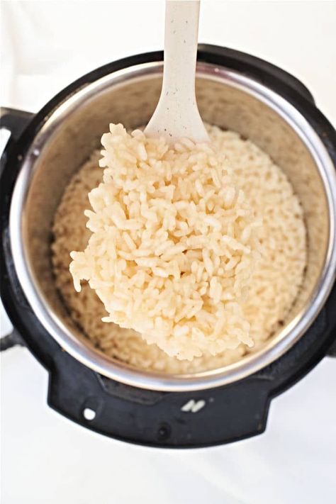 How to cook Arborio rice in Instant Pot, on the stove or in a slow cooker is here. Fluffy white rice cooked 3 different ways as a side dish. Instant Pot Arborio Rice, Arborio Rice Instant Pot, How To Cook Arborio Rice, White Rice Instant Pot, Arborio Rice Recipes, Italian Rice Balls Recipe, Rice In Instant Pot, Italian Rice Balls, Rice Balls Recipe