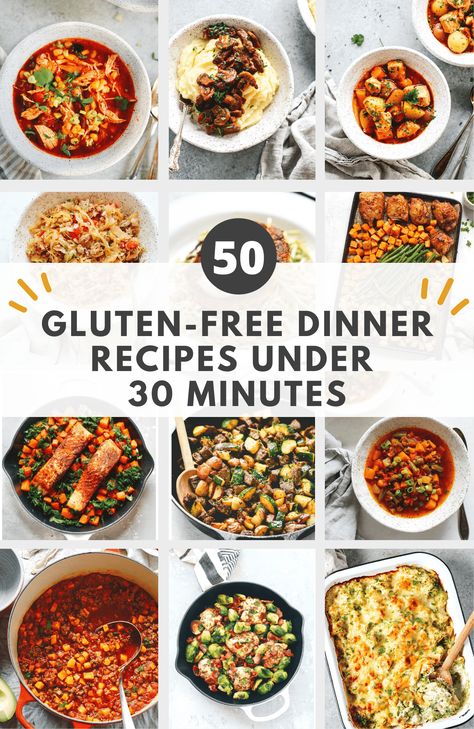 Easy Gf Dinner, Dinner Recipes Under 30 Minutes, Recipes Under 30 Minutes, Gluten Free Dinner Ideas, Gluten Free Dinner Recipes, Easy Gluten Free Recipes, Recipes To Make For Dinner, Gf Dinner, Fast Easy Dinner