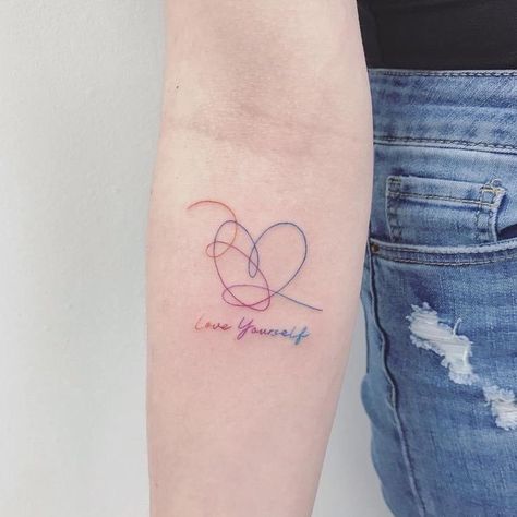 Mini Albümler, Bts Tattoo, Kpop Tattoos, Wanderlust Tattoo, Love Yourself Tattoo, Army Tattoos, Korean Tattoos, Tato Henna, Bts Tattoos