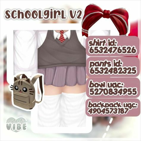 Code Brookhaven Outfit School, Roblox Id Code School Outfit, School Outfit Roblox Id, Roblox Outfit Codes Cottage Core, Roblox Codes For Clothes School, School Roblox Outfits Codes, School Outfits Roblox Codes, Bloxburg School Outfit Codes, Roblox School Uniform Codes