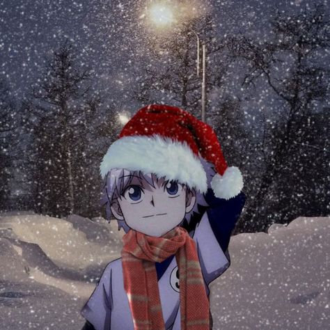 с нг Aesthetic Killua Pfp, Killua Christmas Pfp, Christmas Pfp Discord, Christmas Hunter X Hunter, Christmas Pfp Boy, Anime Boy Christmas, Killua Christmas, Hxh Christmas Pfp, Christmas Pfps Anime