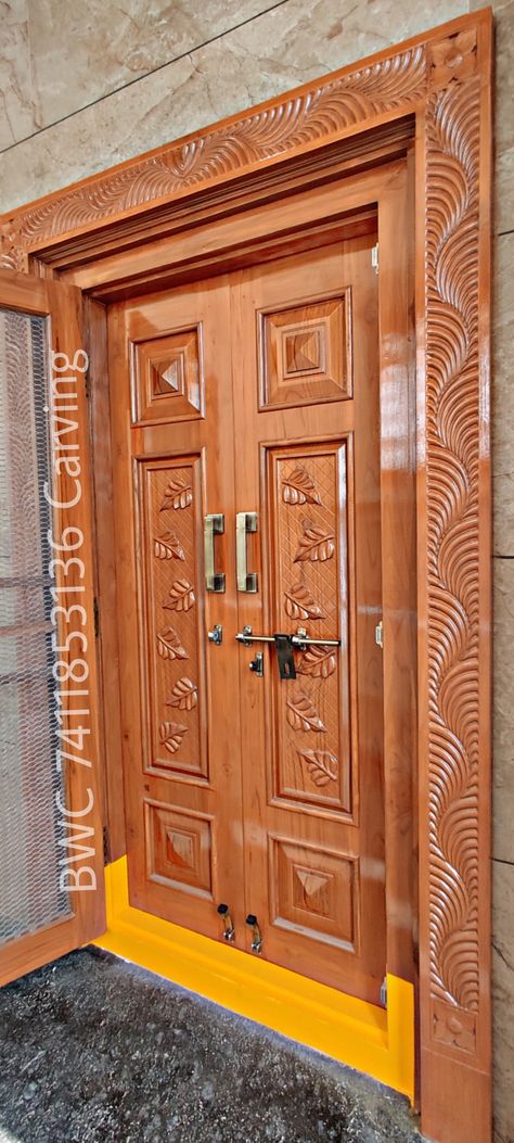 Door Design Wood Indian, Double Door Design Wood Indian, Main Double Door Design Wood, Main Double Door Design, Double Door Design Wood, Main Double Door, House Door Design, Indian Main Door Designs, Door Design Entrance