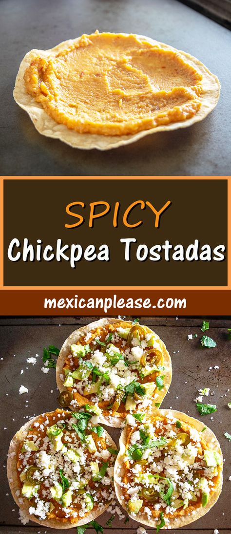 High Protein Tostadas, Chickpea Tostadas, Vegan Tostadas, Vegetarian Tostadas, Fine Dining Food, Girl Lunch, Chickpea Tacos, Tostada Recipes, Latin American Recipes