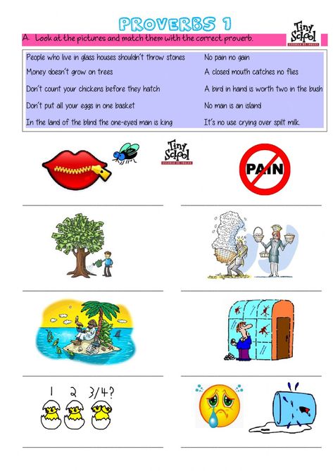 Proverbs 1 worksheet Proverbs For Kids, Proverbs English, Proverbs 1, American Proverbs, Proverbs 8, 1 Worksheet, Photo Games, Proverbs Quotes, Minimalist Iphone