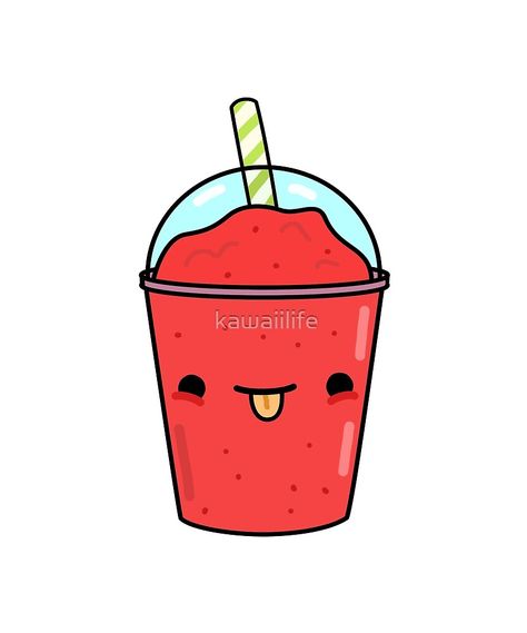 "Kawaii Red Slushy" by kawaiilife | Redbubble Slushy Drawing, Slushie Drawing, Foodie Stickers, Ice Drawing, Products Photography, Coffee Wallpaper, Kawaii Stuff, Kawaii Gifts, Farm Shop