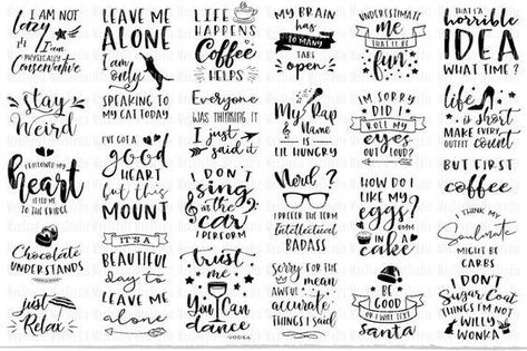 $3,00 Weird Names, Typography Tattoo, Design Bundles Svg, Disney Quotes Funny, Quote Svg Files, Svg Bundles, You Dont Say, Hand Lettering Fonts, Good Heart