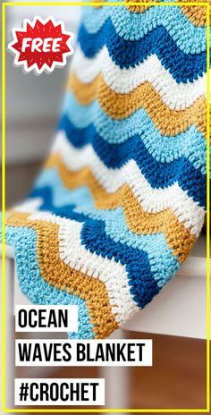 Crochet Wave Pattern, Crochet Ocean, Crochet Ripple Afghan Pattern, Crochet Ripple Afghan, Baby Blanket Crochet Pattern Easy, Crochet Ripple Pattern, Chevron Rug, Blankets Crochet, Ripple Afghan