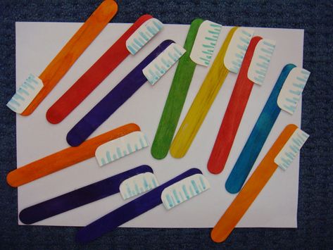 preschool-dental-health-theme-activities-5 «  funnycrafts Toothbrush Craft, Dental Health Preschool Crafts, Doctor Craft, Dental Health Crafts, Dental Health Week, Dental Health Preschool, Dental Health Activities, Dental Health Month, Worksheets For Preschool