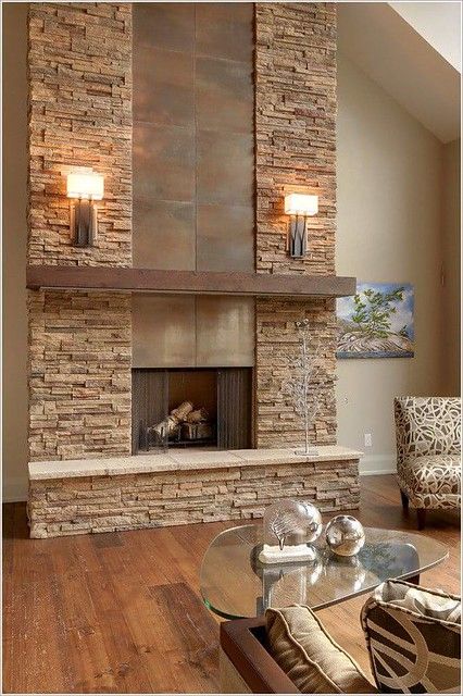 22-interior-stone-wall-ideas-homebnc | Ezhilarasu ezhil | Flickr Stone Wall Living Room, Stone Wall Interior Design, Stone Fireplace Designs, Stone Fireplace Wall, Sofa Yellow, Tv Sofa, Stone Walls Interior, Stone Wall Design, Halloween Cartoon