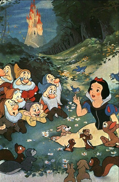 Old Disney Movies, Sette Nani, Snow White Disney, Cute Disney Pictures, Disney Collage, Disney Phone Wallpaper, Snow White And The Seven Dwarfs, The Seven Dwarfs, Disney Artwork