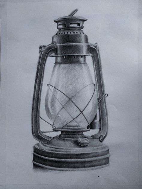 Oil lamp drawing Lamp Sketch Drawings, Oil Lamp Drawing, Lamp Reference, Lamp Sketch, Draw Sea Animals, Still Life Pencil Shading, Lamp Drawing, Draw Sea